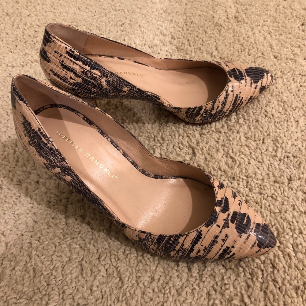 Loeffler Randall Tamsin Lizard Print 7 Worn Once!
